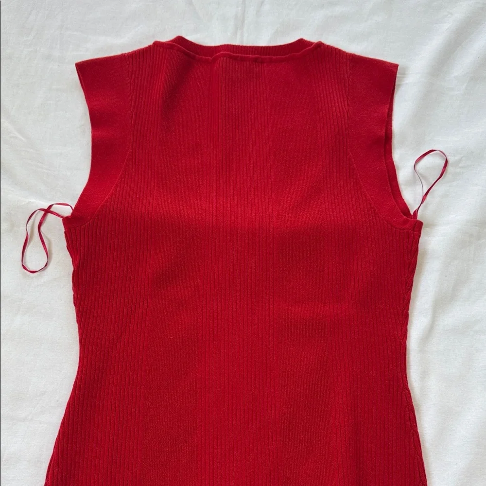J Crew Red Sleeveless Knit Dress - Picture 4 of 7